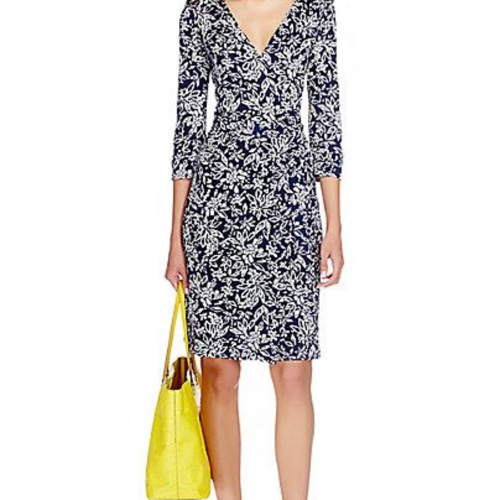 DVF New Julian Two Wrap Dress Pottery Flower Small